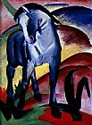 Franz Marc Wall Art - Blaues Pferd 1